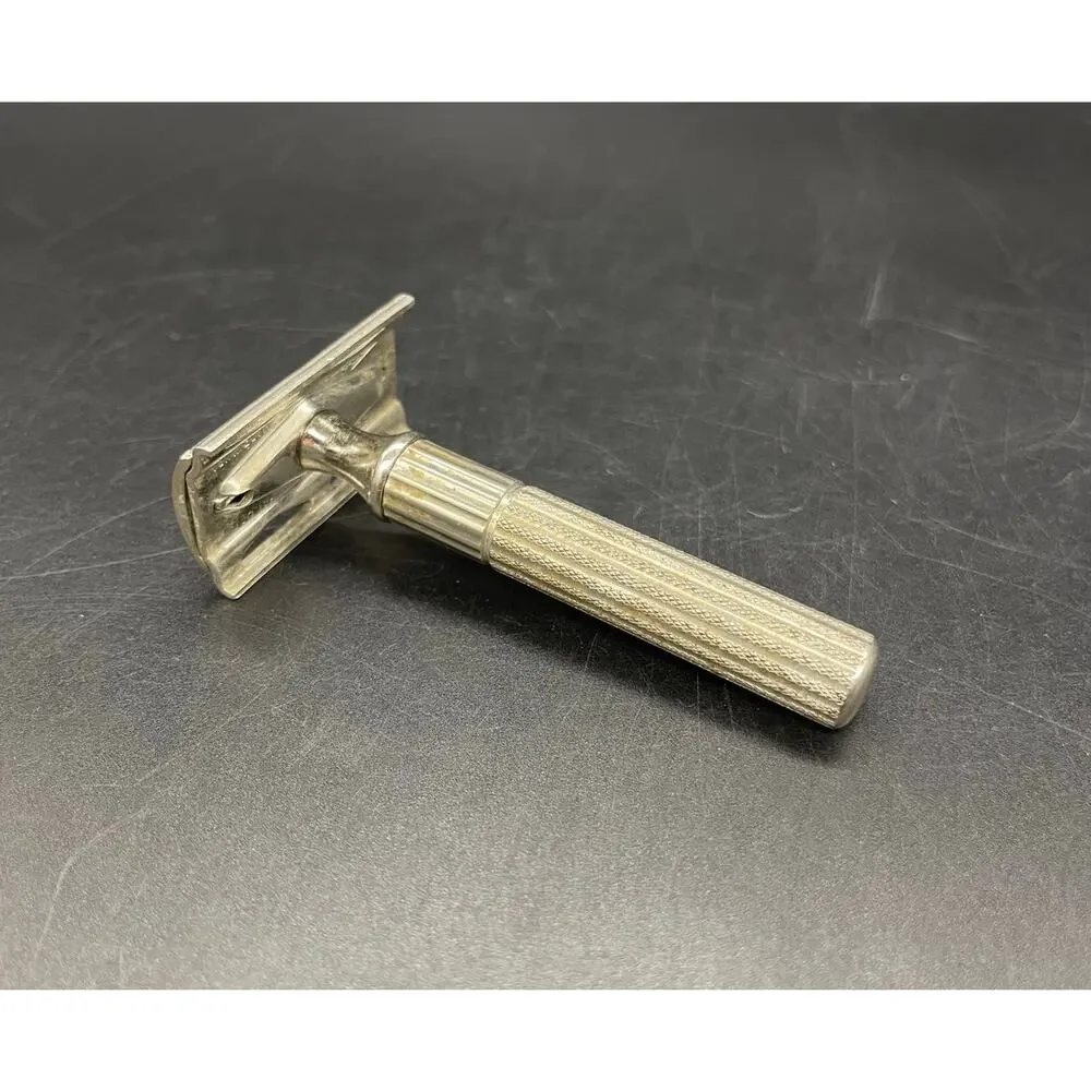 Vintage 1940's Fat Handle Gillette Double Edge Safety Razor *See Photos for Cond